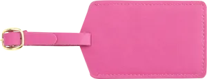 Pink Luggage Tag Isolated PNG Image