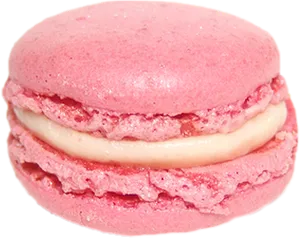 Pink Macaron Delicious Treat PNG Image