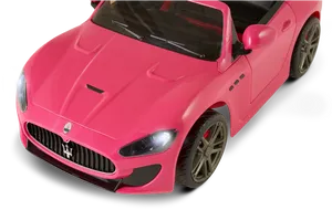 Pink Maserati Convertible Sports Car PNG Image