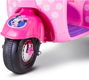 Pink Minnie Mouse Scooter PNG Image