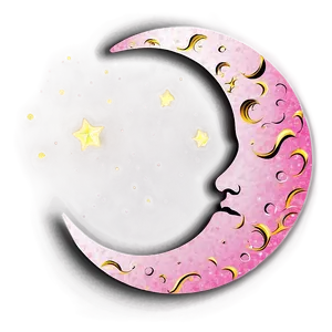 Pink Moon Illustration Png Tlr80 PNG Image