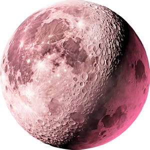 Pink Moon In Sci-fi Setting Png Ynn PNG Image