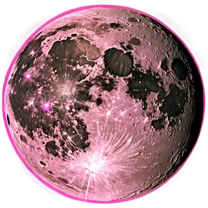 Pink Moon Through Telescope View Png 06252024 PNG Image