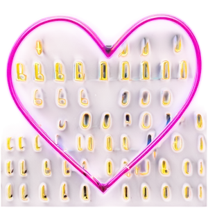 Pink Neon Heart Png 5 PNG Image