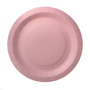 Pink Paper Plate Simple Background PNG Image