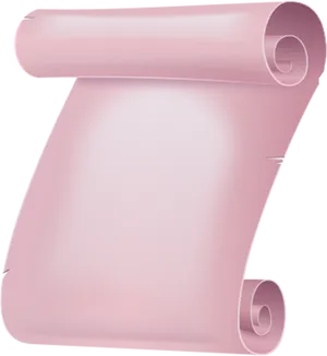 Pink Paper Scroll Graphic PNG Image