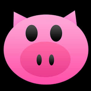 Pink Pig Emoji Graphic PNG image with transparent background