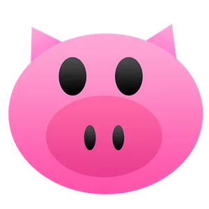 Pink Pig Emoji Graphic PNG Image