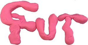 Pink_ Playdough_ Word_ Art PNG Image