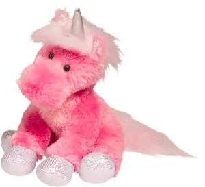 Pink Plush Unicorn Toy PNG Image