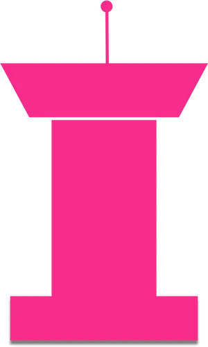 Pink Podium Icon PNG Image