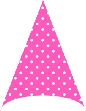 Pink Polka Dot Party Hat PNG Image