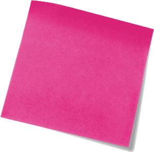 Pink Post It Note PNG image with transparent background