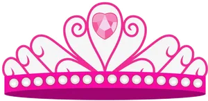 Pink Princess Crown Graphic PNG Image