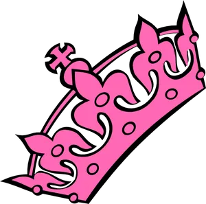 Pink Princess Crown Graphic PNG Image