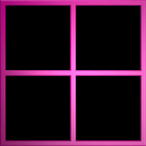 Pink Quadrant Frame Template PNG image with transparent background