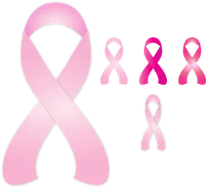 Pink Ribbon Awareness Variations PNG Image