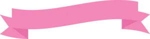 Pink Ribbon Banner Graphic PNG Image