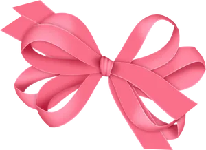 Pink Ribbon Bow Graphic PNG Image