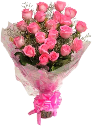 Pink Rose Bouquet Elegance PNG Image