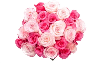 Pink_ Rose_ Bouquet_ Top_ View.png PNG Image