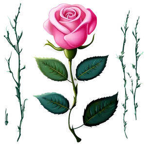 Pink Rose Clipart Png Bns PNG Image