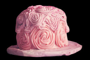 Pink Rose Frosting Cake PNG with transparent background