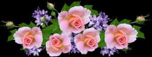 Roses, Pink, Arrangement, Mauve Flowers, Garden, Nature - Arranjo De Flores Png, Transparent Png PNG image with transparent background