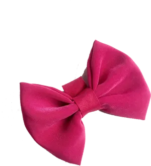 Pink Satin Bow Accessory PNG Image