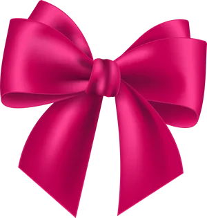 Pink Satin Ribbon Bow PNG Image