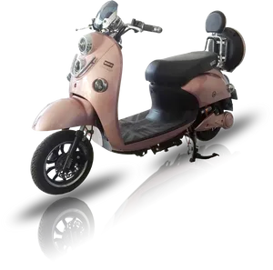 Pink Scooter Black Background PNG Image