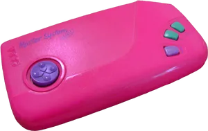 Pink Sega Master System Controller PNG Image