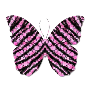 Pink Sequined Butterfly Graphic PNG Image