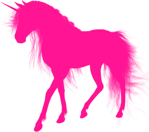 Pink Silhouette Horse PNG Image