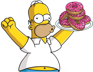 #pink #simpsons #donuts #freetoedit - Homer Simpson, HD Png Download PNG image with transparent background