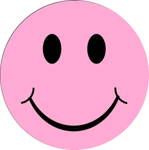 Pink Smiley Face Emoji.png PNG Image