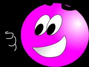 Pink Smiley Face Thumbs Up PNG image with transparent background