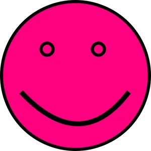 Pink Smiley Face Winking PNG Image