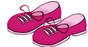 Pink Sneakers Illustration PNG Image