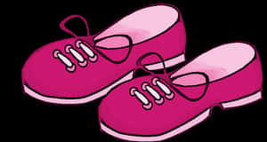 Pink Sneakers Illustration PNG image with transparent background