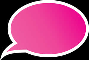 Pink Speech Bubble Graphic PNG image with transparent background