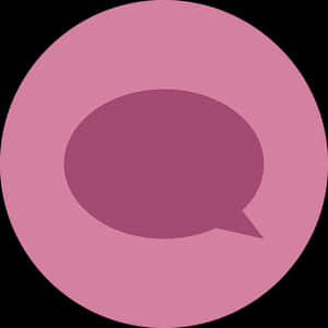 Pink Speech Bubble Icon PNG with transparent background