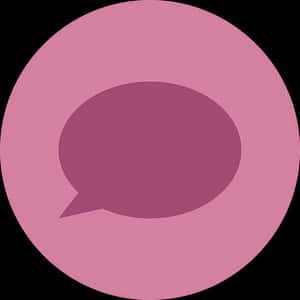 Pink Speech Bubble Icon PNG with transparent background
