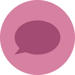 Pink Speech Bubble Icon PNG Image