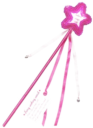 Pink Star Magic Wand PNG Image