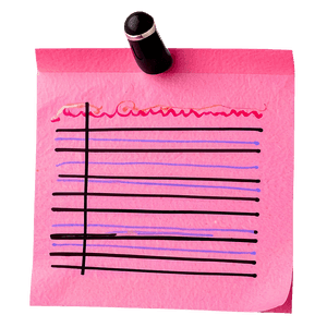 Pink Sticky Note PNG yjf5 PNG