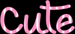 Pink_ Striped_ Cute_ Text_ Graphic PNG image with transparent background