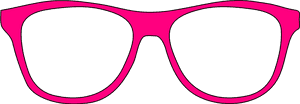 Eye Glasses Template Free - Pink Glasses Clipart, HD Png Download PNG with transparent background