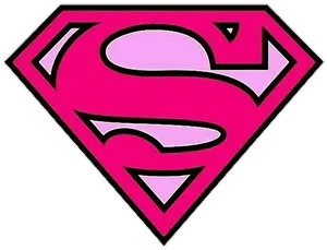 Pink Superman Logo PNG Image