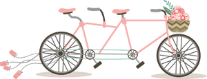 Romantic Clipart Vintage Bicycle - Cute Bicycle Clipart Png, Transparent Png PNG with transparent background